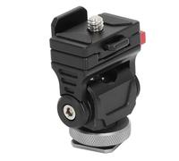 HUSHUI Camera Monitor Holder Mount 360 Degree Adjustable Durable for Camera Field Use Aluminum Alloy 1/4 Inch Screw 71g