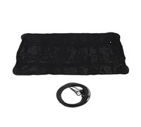 HUSHUI Carbon Fiber Grounding Mat, Lightweight Portable Non Slip with Grounding Cord, Anti Static PU Leather Earth Grounded Mat for Comfort