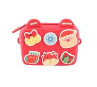 HUSHUI Cartoon Camera Shoulder Bag for Children Durable Lightweight Satchel for Creative Play 182x140x72mm (Red)