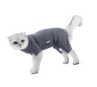 HUSHUI Cat Recovery Suit for Cats Highly Elastic Comfortable Skin Friendly Soft Recovery Suit for Post Operative Care 1x (L)