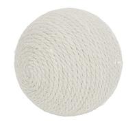 HUSHUI Cat Sisal Ball Interactive Fun Rattling Toy for Cats and Kittens Made of Durable Sisal 10cm (White)