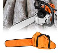 HUSHUI Chainsaw Carrying Holder Bag Protective Case for 12in 14in 16in Chainsaws Bright Orange Oxford Fabric
