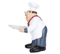 HUSHUI Chef Nut Tray Statue Decorative Cute Resin Ornaments for Welcoming Customers in Cafes and Restaurants, 11.4 X 5.9 X 4.4in