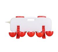 HUSHUI Chicken Waterer 10L Large Capacity Water Feeder with 10 Cups for Poultry Ideal for Ducks and Geese (Full Automatic)
