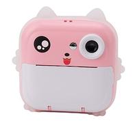 HUSHUI Children Digital Print Camera, 24MP HD Photo Video Print Camera with Bighead Sticker AI Face Recognition, for Kids Boys Girls Toddler Birthday Gift (Pink)