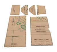 HUSHUI Clear Acrylic Stencil Template for Short Wallet Craft, Durable and Transparent Acrylic Design, 6 Pack, Ideal for Hand-Made Tools and Craft Lovers