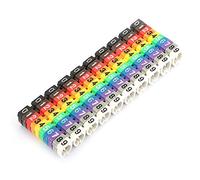 HUSHUI Colorful Digital Number Tube, Wire Number Label, Cable Marker Tube, Wire Numbering Marker Set (100PCS KCM-6MM 6 square meters)