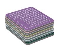 HUSHUI Colorful Mini Cutting Pad Set Ideal for Paper Craft with 7PCS Self Healing Mats for Writing and Tracing, 6 X 6cm, Mint Green, Gray, Sky Blue, Ideal for Crafters and Artists