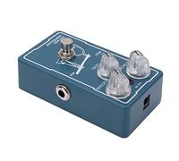 HUSHUI Compressor Effect Pedal with True Bypass for Guitar Players - Monoblock Compression in Durable Metal Shell - Dark Blue Color