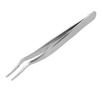 HUSHUI Curved Eyelashes Tweezer with Comfortable Grip for False Lash Application Stainless Steel 5.16in (Sanding (Sticky Bag))