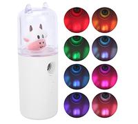 HUSHUI Cute Cartoon Facial Mist Sprayer for Moisturizing Skin At Home and Office, Handheld Nano Spray, Small Size, ABS Material (White)