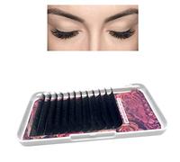 HUSHUI D Curl False Eyelashes Black Grafting Eyelashes for Daily Makeup and Cosplay Performance 0.05 D 13mm 14mm (0.07 14mm)