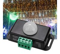 HUSHUI DC 12V 24V Intelligent Infrared Human Body Sensor Switch with High Sensitivity for Home Lighting Control - Durable Plastic and Metal - Adjustable Delay