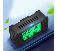 HUSHUI DC Digital Display Meter Compact Voltmeter Ammeter for Energy Consumption Testing Small Size 0-300V 50A Portable Electric Tool