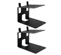 HUSHUI Desktop Speaker Stands, Ergonomic Design with Shock Absorbing Pads and Sturdy Steel Construction, for Enhanced Sound Quality and Optimal Listening Experience