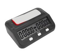 HUSHUI Digital Chess Clock Professional Timer Portable for Chess Match and Go Game ABS Design 13.8x8.8x4.5cm (Black)