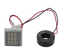 HUSHUI Digital Display AC Voltage and Current Meter with Frequency Indication for Electrical Work, High Accuracy 50~500V 100A (White)