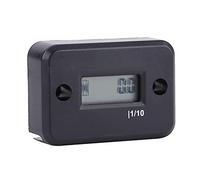 HUSHUI Digital Hour Meter Gauge Timer for Gasoline Engine Racing Motorcycle ATV Mower Black, Durable Hour Meter with Large LCD Display for Engines (Black)