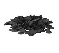 HUSHUI DIY 500Pcs Nonwoven Round Chips Craft Accessories for Hair Decoration 25mm Soft Non-Woven Fabric (Black)