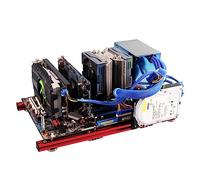 HUSHUI DIY Mini ATX Motherboard Case Lightweight Aluminum Frame for PC Builders, Open Design for Enhanced Heat Dissipation