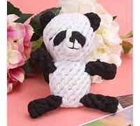 HUSHUI Dog Cotton Rope Toy Cartoon Animal Design for Chewing and Grinding Teeth 1Pc Quality Pure Manual Weaving Size 21x8x5cm (Panda)