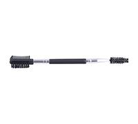 HUSHUI Double Head Eyebrow Brush and Eyelash Comb - Durable, Lightweight Makeup Tool for Beginners - Perfect for Purse - Black Color (Double ended mascara brush)