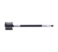 HUSHUI Double Head Eyebrow Brush and Eyelash Comb - Durable, Lightweight Makeup Tool for Beginners - Perfect for Purse - Black Color (Double-ended long eyebrow brush)