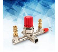 HUSHUI Double Outlet Tube Alloy Air Compressor Switch Pressure Regulator Valve for Piston Air Compressors Durable and Responsive 1 Pc