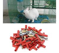 HUSHUI Drinker Waterer Set 20 Units Durable Plastic Copper Nipple Watering Tool for Small Pets and Livestock