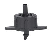 HUSHUI Drip Emitter for Uniform Irrigation, Durable 100pcs Drippers for Large Terrain, PP Material, Perfect for Fruit Trees and Flower Beds (4L Black)