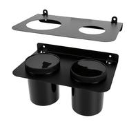 HUSHUI Dual Oil Funnel Holder Set with Removable Drip Cups for Garage and Auto Shops Durable Iron Design