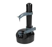 HUSHUI Electric Potato Peeler Multifunctional Automatic Rotating Cutter for Kitchen Vegetable and Fruit Use with 2 Blades (Black)