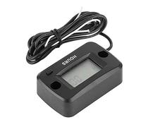 HUSHUI Engine Hour Meter Digital LCD Display Gauge for ATV UTV Motorcycle Vibration Activated ABS 2.2 X 1.4 X 0.7 in