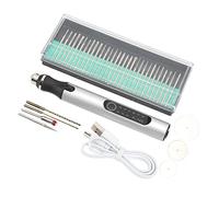 HUSHUI Engraving Pen, Portable Wireless Charging 3 Speed Drilling Cutting Grinding Lettering Metal Etching Pen Tool, with Lithium Battery, for Jewelry Making Wood Stone Engraving (Silver)