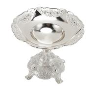 HUSHUI European Snack Tray, Fruit Plate with Shape, Decorative Candy Holder for Wedding Party, Daily Use, Storage Rack for Thanksgiving (Silver)