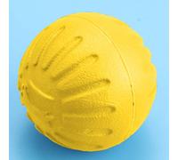 HUSHUI EVA Dog Ball Toy for Interactive Play Chewing and Care for Small to Medium Dogs 7cm Blue Yellow 1 Pc (Yellow)