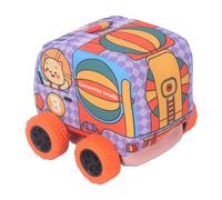 HUSHUI Fabric Kids Pull Back Car, Cartoon Animal Theme Soft Cotton Baby Vehicle Toy with Built in Start Device for 1 to 3 Years Old Toddler (Type A)