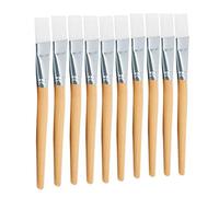 HUSHUI Facial Brushes, High Density Microfiber Wool with Wooden Handle, Thick Aluminum Tube for DIY Skin Care and Beauty Salons