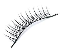 HUSHUI False Eyelash Extension Slender Thick Makeup Tool for Home Use 20pcs Man-made Fiber Black 10mm