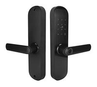 HUSHUI Fingerprint Door Lock Smart Lock with Five Unlocking Methods for Home Security Black Zinc Alloy 270x62x23mm