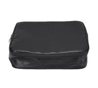 HUSHUI Fireproof Document Organizer with Coded Lock 3 Layers Waterproofing Zipper Portable File Bag for Laptops Certificates Black