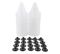 HUSHUI Fish Feeder Cone for Feeding Red Durable Plastic 20Pcs for Aquarium Tanks 6.5cm