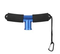 HUSHUI Fishing Fighting Belt, Aluminum Alloy Portable Rod Holder with Hanging Waist Rope, Ergonomic Moon Shape Design for Saltwater Fishing and Comfort