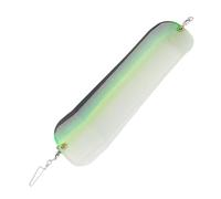 HUSHUI Fishing Flasher Luminous ABS Diving Board Trolling Flasher for Sea Fishing Accessories 28cm (Luminous Green Black Edge)