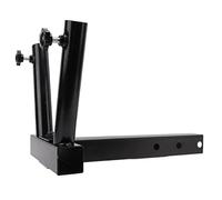HUSHUI Flag Pole Holder Bracket Universal Durable Flagpole Mount for Truck SUVs RVs Black Steel 2 Units (Double Tube)