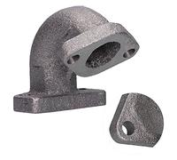 HUSHUI Flange Elbow Pneumatic Pipe Fitting Durable for 7.5KW Intercooler Air Compressor Pump, Premium Cast Iron, 1 X Unit