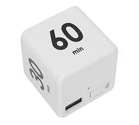 HUSHUI Flip Timer for Time Management, Cube Timer for Home and Beauty Salons, White Durable Plastic, Easy to Use (15-20-30-60 minutes)