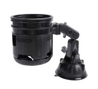 HUSHUI Foldable Car Cup Holder Adjustable Dual Drink Holder for Vehicles, Strong Suction Base, Fits Water Bottles and Mugs