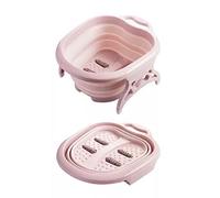 HUSHUI Folding Foot Tub Portable with Massage Rollers for Relaxing Foot Soaking At Home Travel (Purple)