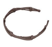 HUSHUI Folding Headband Stylish Compact Hair Hoops for Girls School Gym Use, Soft Durable Plastic, 1 Unit (Brown)